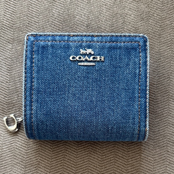 Coach Blue Denim Wallet - NEW! - Picture 1 of 3